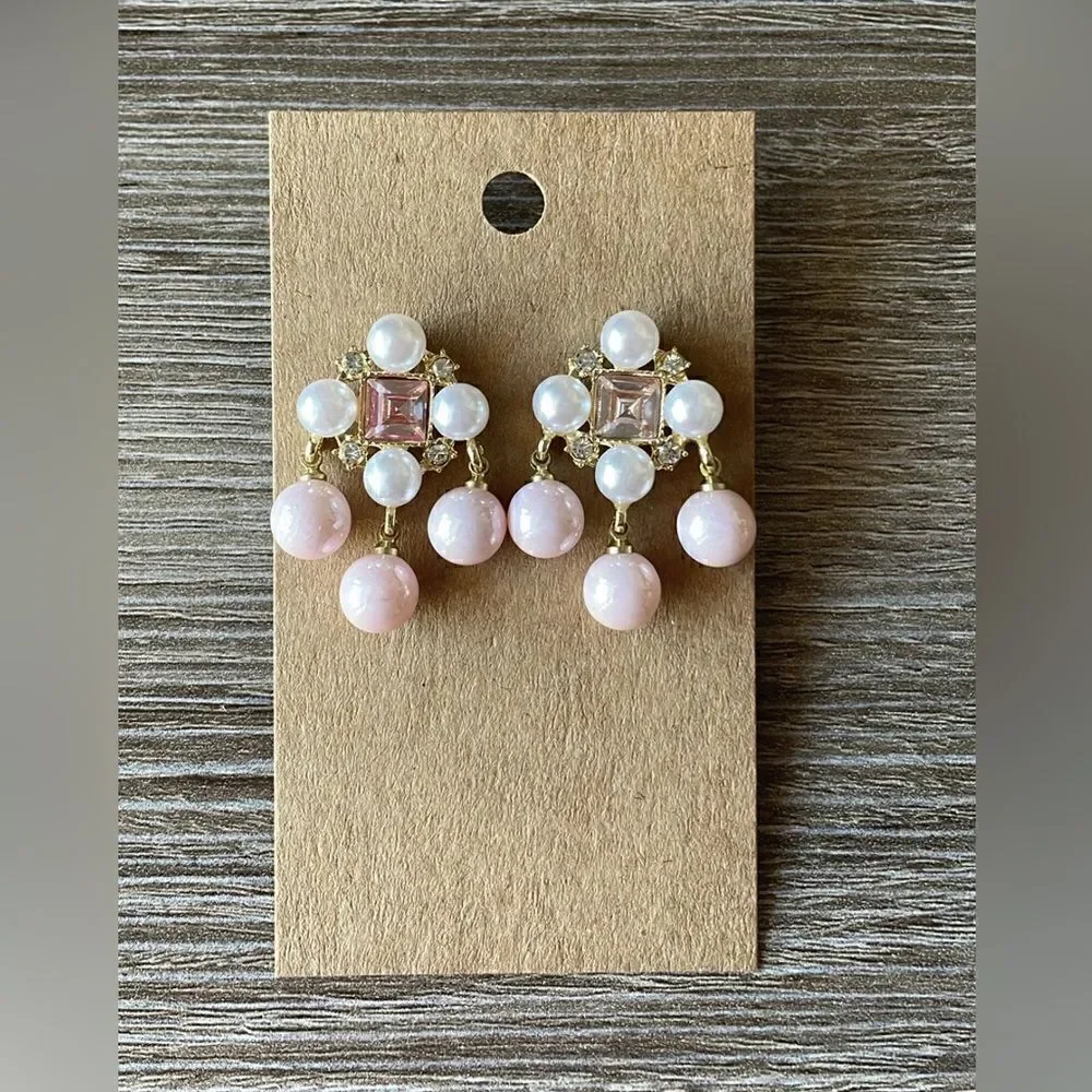 Bohemian pink stud earrings  A46